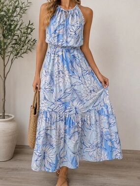 Linen maxi dress